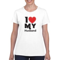 Husband t-shirt personalizzata donna digitalshirt bianco