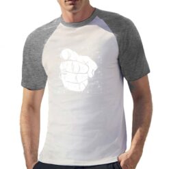 I want you t-shirt bicolor personalizzata uomo digitalshirt grigia