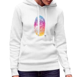 Impronta felpa con cappuccio personalizzata donna digitalshirt bianca.jpg