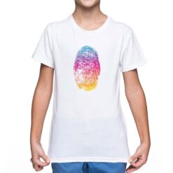 Impronta t-shirt personalizzata bambino digitalshirt bianca