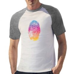 Impronta t-shirt bicolor personalizzata uomo digitalshirt grigia