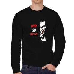 Joker felpa senza cappuccio personalizzata uomo digitalshirt nera