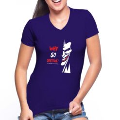 Joker t-shirt scollo a v personalizzata donna digitalshirt viola