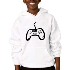 Joypad felpa con cappuccio personalizzata bambino digitalshirtbianco