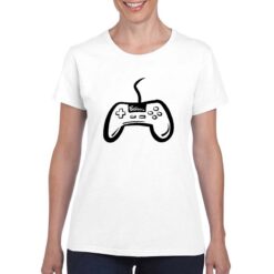 Joypad t-shirt personalizzata donna digitalshirt bianco