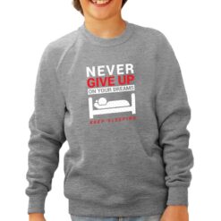 Keep Sleeping felpa senza cappuccio personalizzata bambino digitalshirt grigia