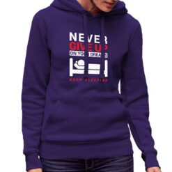 Keep Sleeping felpa con cappuccio personalizzata donna digitalshirt viola