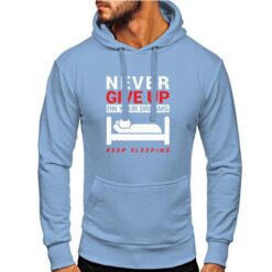 Keep Sleeping felpa con cappuccio personalizzata uomo digitalshirt azzurro