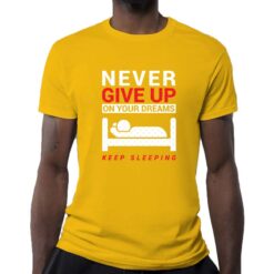 Keep Sleeping t-shirt personalizzata uomo digitalshirt giallo