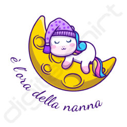 Bavaglino fuchsia con grafica nanna