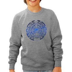 Labirinto felpa senza cappuccio personalizzata bambino digitalshirt grigia