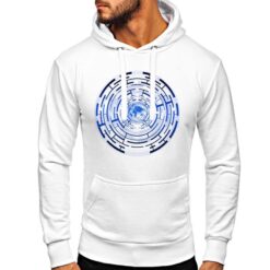 Labirinto felpa con cappuccio personalizzata uomo digitalshirt bianca