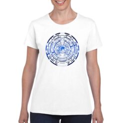 Labirinto t-shirt personalizzata donna digitalshirt bianco