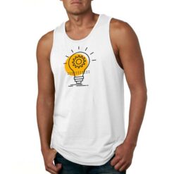 Lampadina Ingranaggio  canotta personalizzata uomo digitalshirt bianca