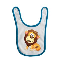 bavaglino grafica leone cartone turchese digitalshirt