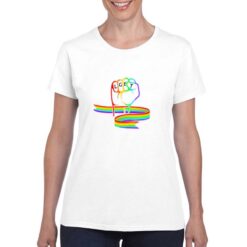 Lgbt t-shirt personalizzata donna digitalshirt bianco