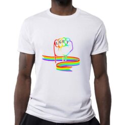 Lgbt t-shirt personalizzata uomo digitalshirt bianca