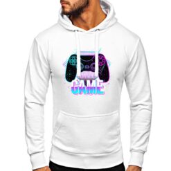 Life is a Game felpa con cappuccio personalizzata uomo digitalshirt bianca