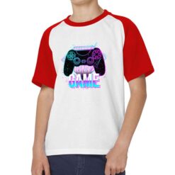 Life is a Game t-shirt bicolor personalizzata bambino digitalshirt rossa