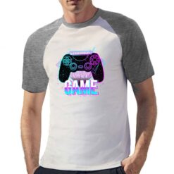 Life is a Game t-shirt bicolor personalizzata uomo digitalshirt grigia