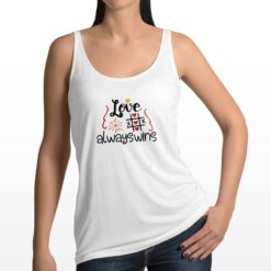 Love always Wins canottiera personalizzata donna digitalshirt bianca