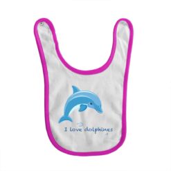 bavaglino grafica love delfini fuchsia digitalshirt