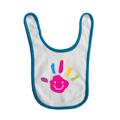 mano colorata bavaglino turchese