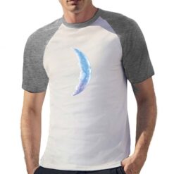 Mezzaluna t-shirt bicolor personalizzata uomo digitalshirt grigia