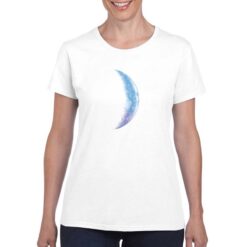 Mezzaluna t-shirt personalizzata donna digitalshirt bianco