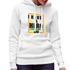 Il mio Eroe felpa con cappuccio personalizzata donna digitalshirt bianca.jpg