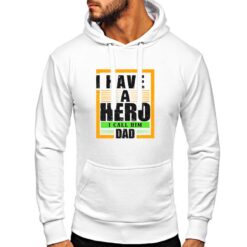 Il mio Eroe felpa con cappuccio personalizzata uomo digitalshirt bianca