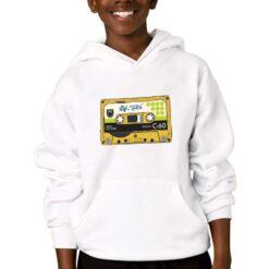 Mix Tape felpa con cappuccio personalizzata bambino digitalshirtbianco