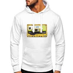 Mix Tape felpa con cappuccio personalizzata uomo digitalshirt bianca