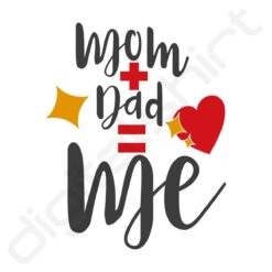 bavaglino grafica mom dad red turchese digitalshirt