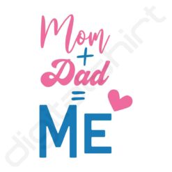 bavaglino grafica mom dad rosa fuchsia digitalshirt