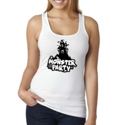 Monster Party canottiera personalizzata donna digitalshirt bianca