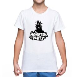 Monster Party t-shirt personalizzata bambino digitalshirt bianca