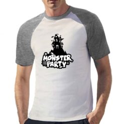Monster Party t-shirt bicolor personalizzata uomo digitalshirt grigia