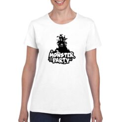 Monster Party t-shirt personalizzata donna digitalshirt bianco