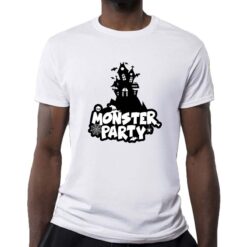 Monster Party t-shirt personalizzata uomo digitalshirt bianca