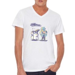 Mostri Halloween t-shirt scollo a v personalizzata uomo digitalshirt bianca