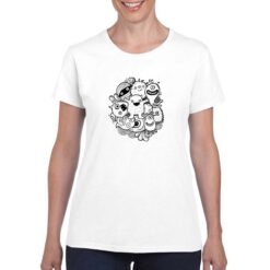 Mostriciattoli t-shirt personalizzata donna digitalshirt bianco