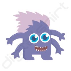 bavaglino grafica mostro viola fuchsia digitalshirt