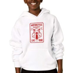 Motorcicle Community felpa con cappuccio personalizzata bambino digitalshirtbianco