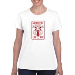 Motorcicle Community t-shirt personalizzata donna digitalshirt bianco