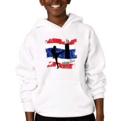 Muaythai felpa con cappuccio personalizzata bambino digitalshirtbianco