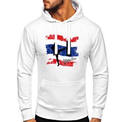 Muaythai felpa con cappuccio personalizzata uomo digitalshirt bianca