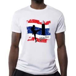 Muaythai t-shirt personalizzata uomo digitalshirt bianca