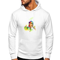 Musica in Cuffia felpa con cappuccio personalizzata uomo digitalshirt bianca