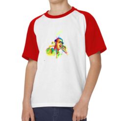 Musica in Cuffia t-shirt bicolor personalizzata bambino digitalshirt rossa